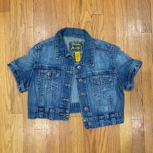 Y2K Denim crop vest